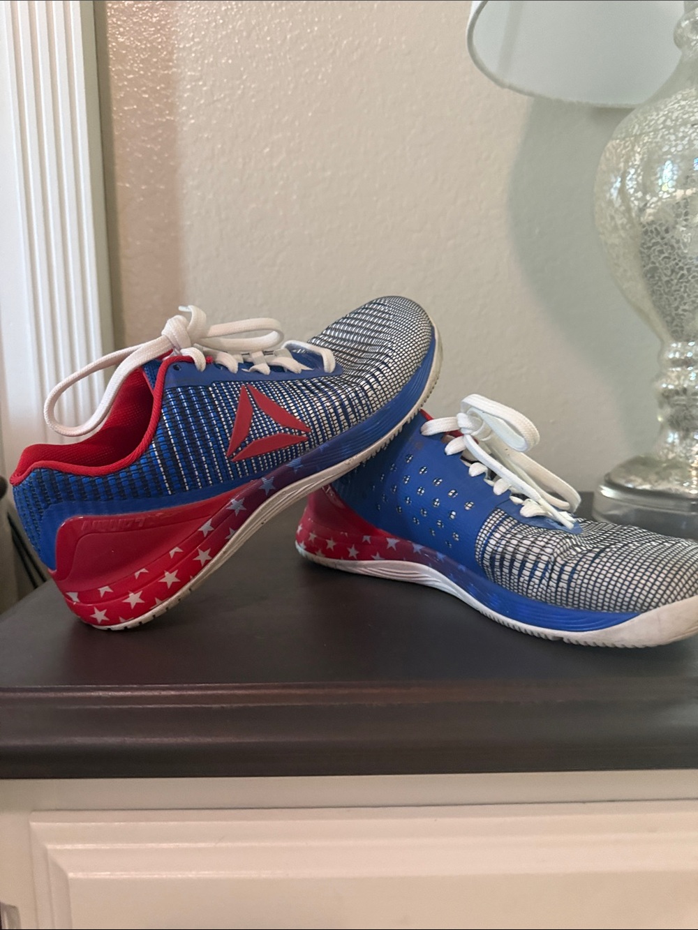 CrossFit Reebok Blue and Red Star Accent Athletic Sneakers